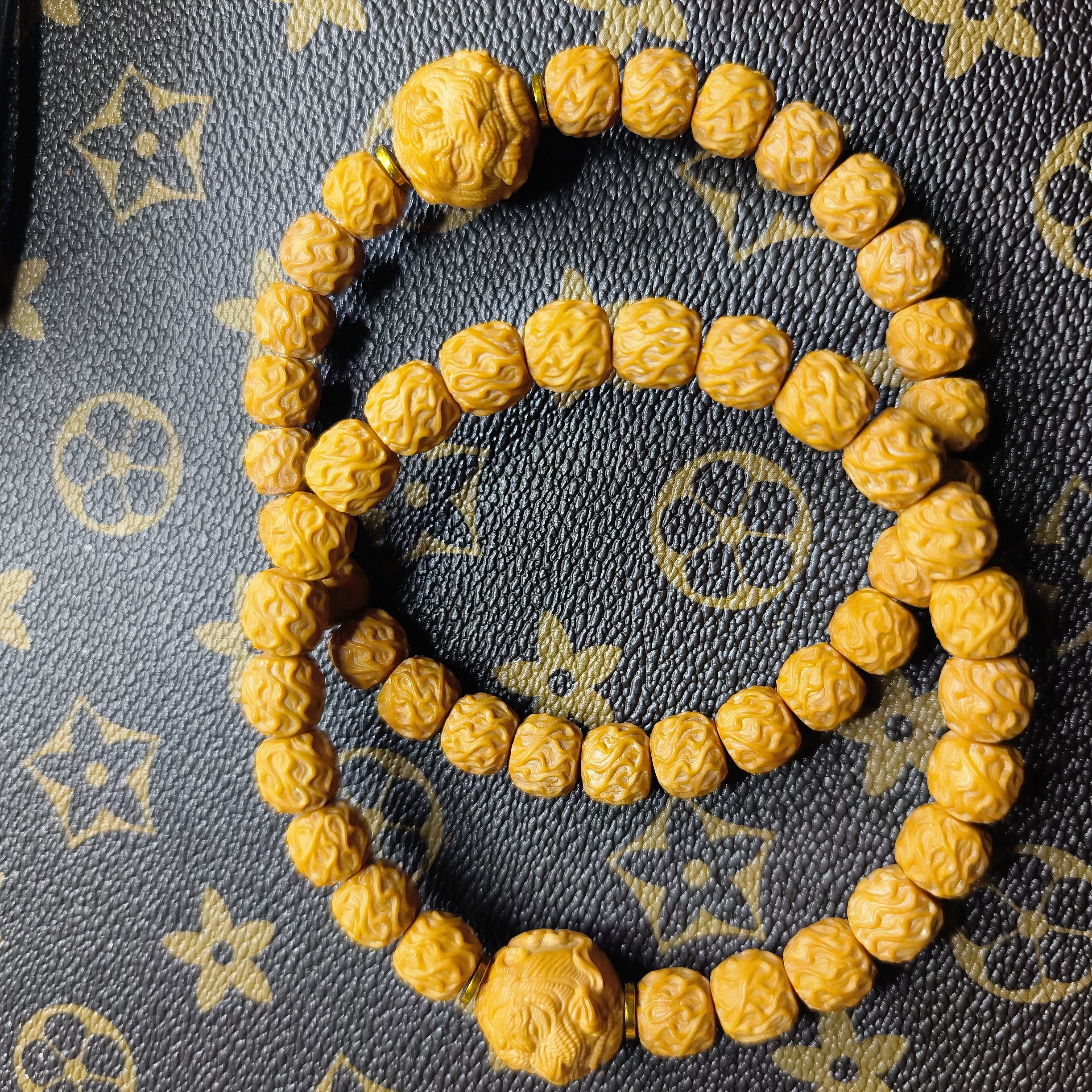 猴头雕刻单颗山君虎须龙纹9+全品精工定制毕业级