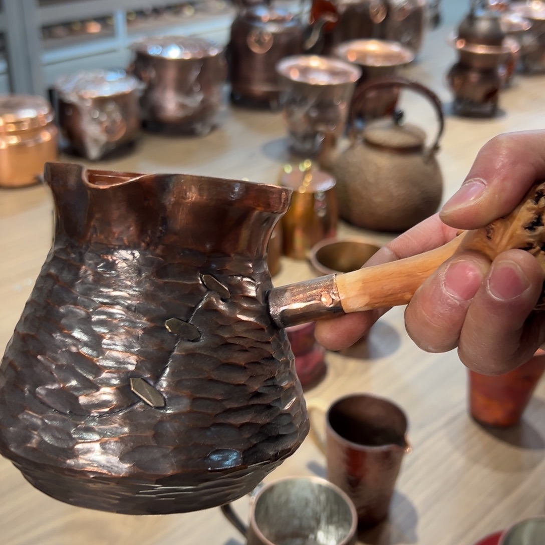 铜木把横纹罐罐茶补丁工艺