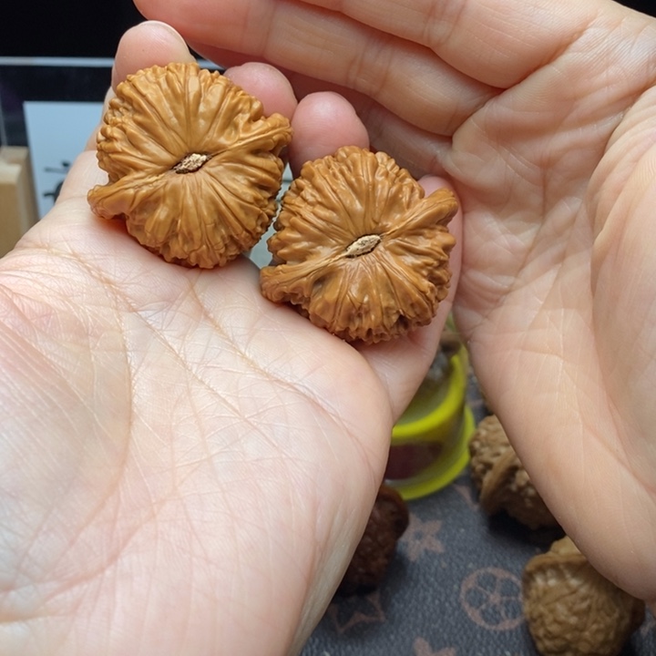 阿****文玩核桃把件白狮子42