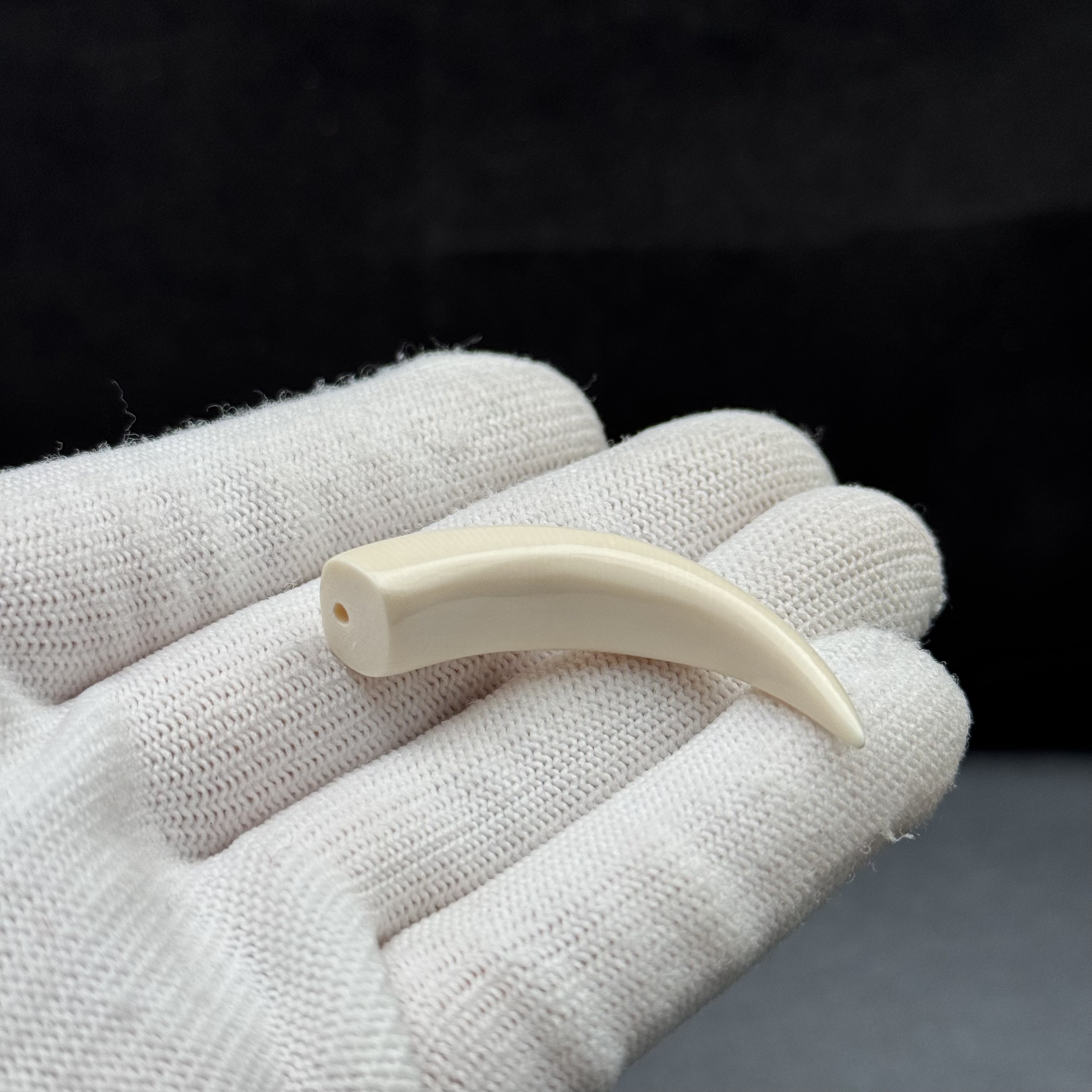 D3973天然猛犸牙 牙尖 45mm支持鉴定 假一罚四