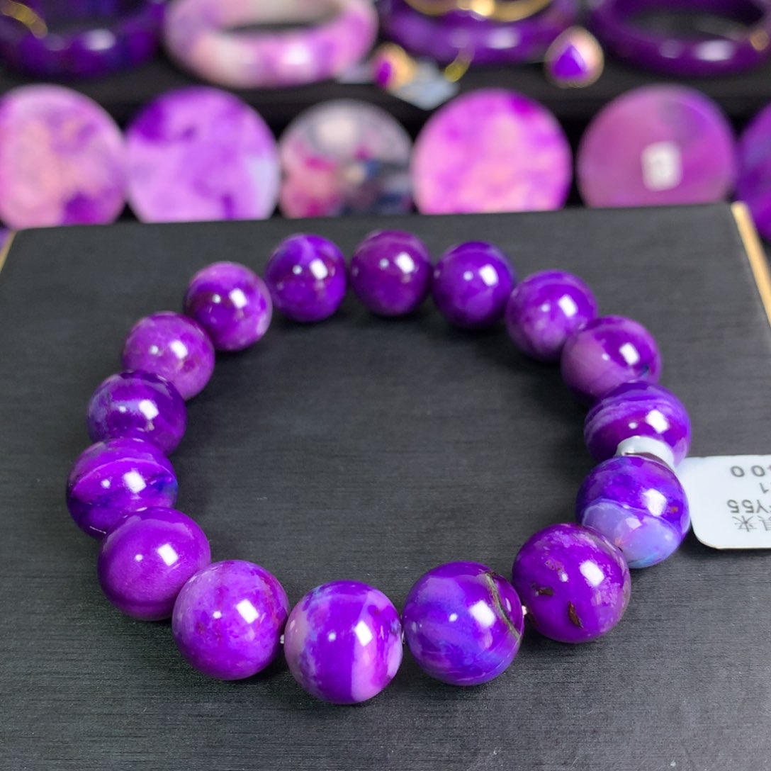 苏纪石（舒俱来）紫樱花手串未镶嵌