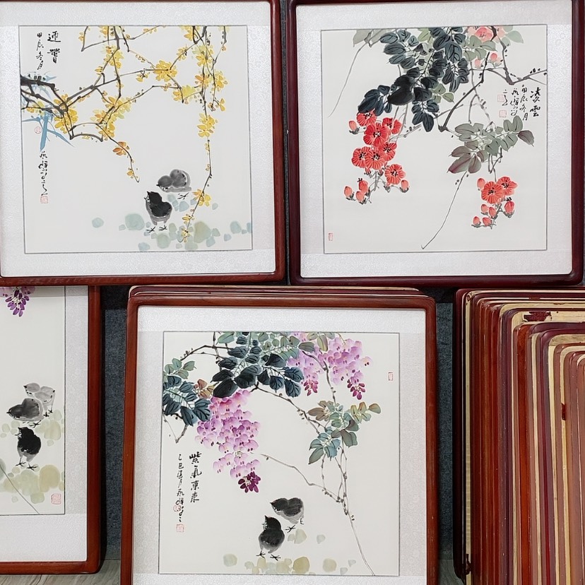 【闪购商品】国画书画作品带框65×65厘米