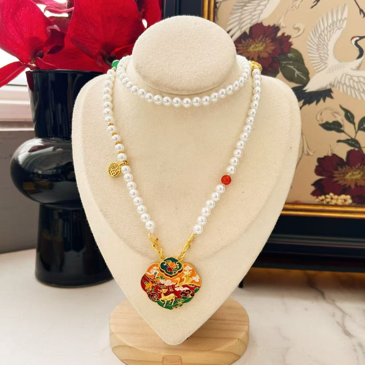 铜合金项链 Boonlai 国风新中式珠珠金色项链033