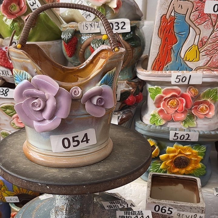 粗陶材质多肉花盆