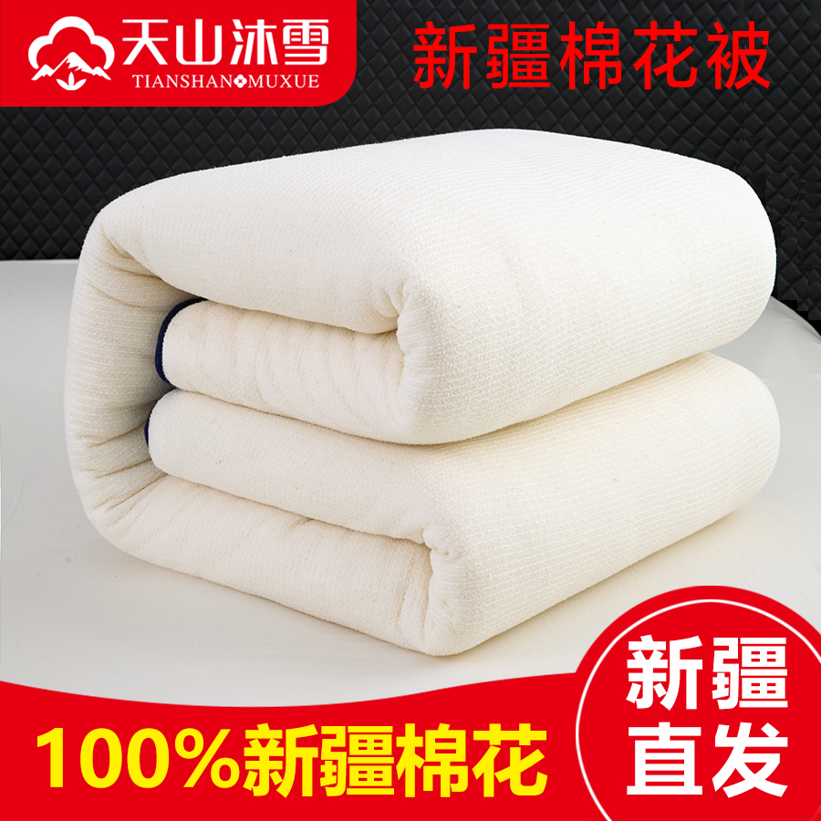 【许凯专属】天山沐雪鱼鳞网软包边纯棉花被子被芯褥子冬季厚棉被