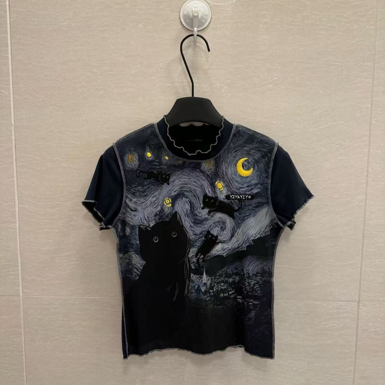 徐秋阳   月夜神（小版型）夏季新款百搭时尚休闲显瘦显白短袖13125