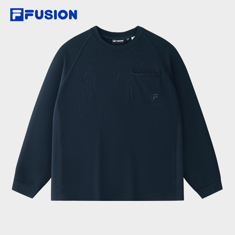 FILA/斐乐情侣秋季新款运动舒适休闲圆领长袖T11U535201F