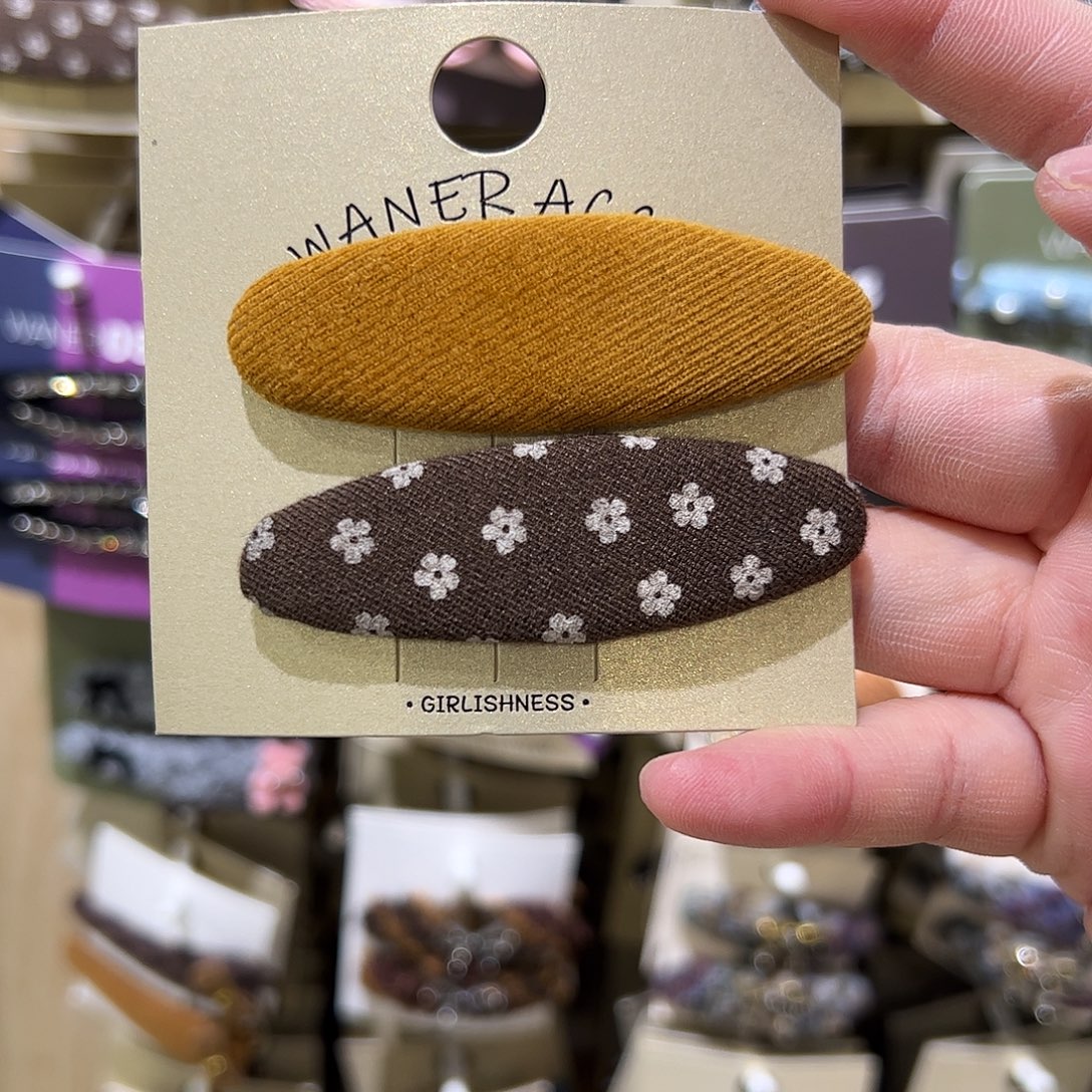 布艺非金属小花拜拜夹