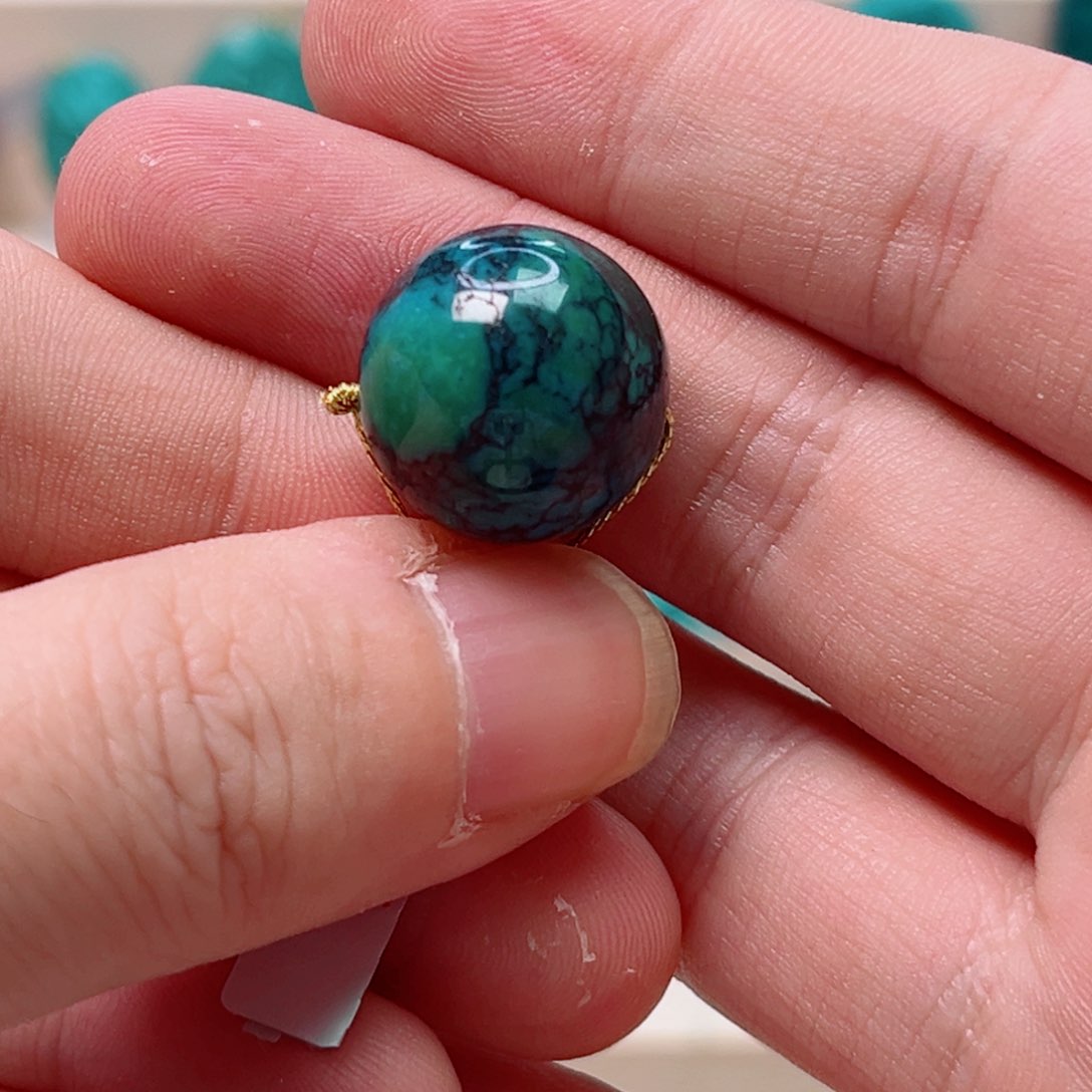 绿松石16.6圆珠未镶嵌