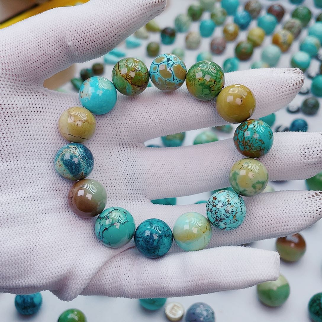 绿松石圆珠多宝未镶嵌