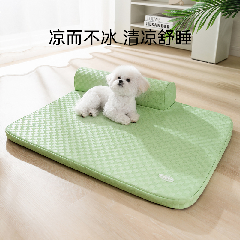 嬉皮狗—宠物PU棋盘格狗狗皮革垫子凉垫狗垫子型犬防水狗窝4692
