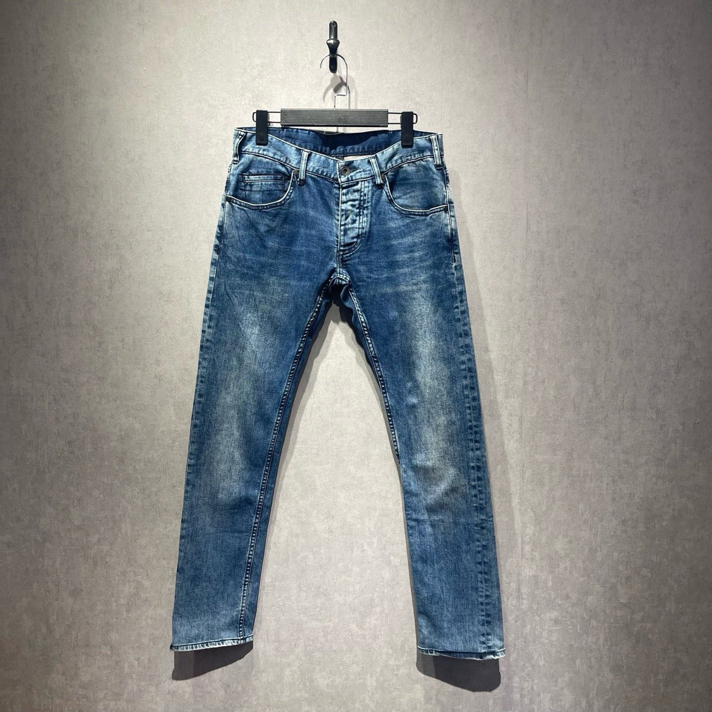 95新 GIORGIO ARMANI/阿玛尼 蓝色修身牛仔长裤/29码/DY215133