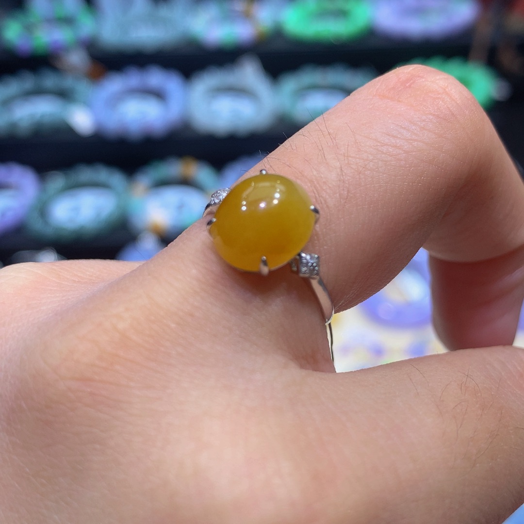 翡翠18K金镶嵌手链翡翠