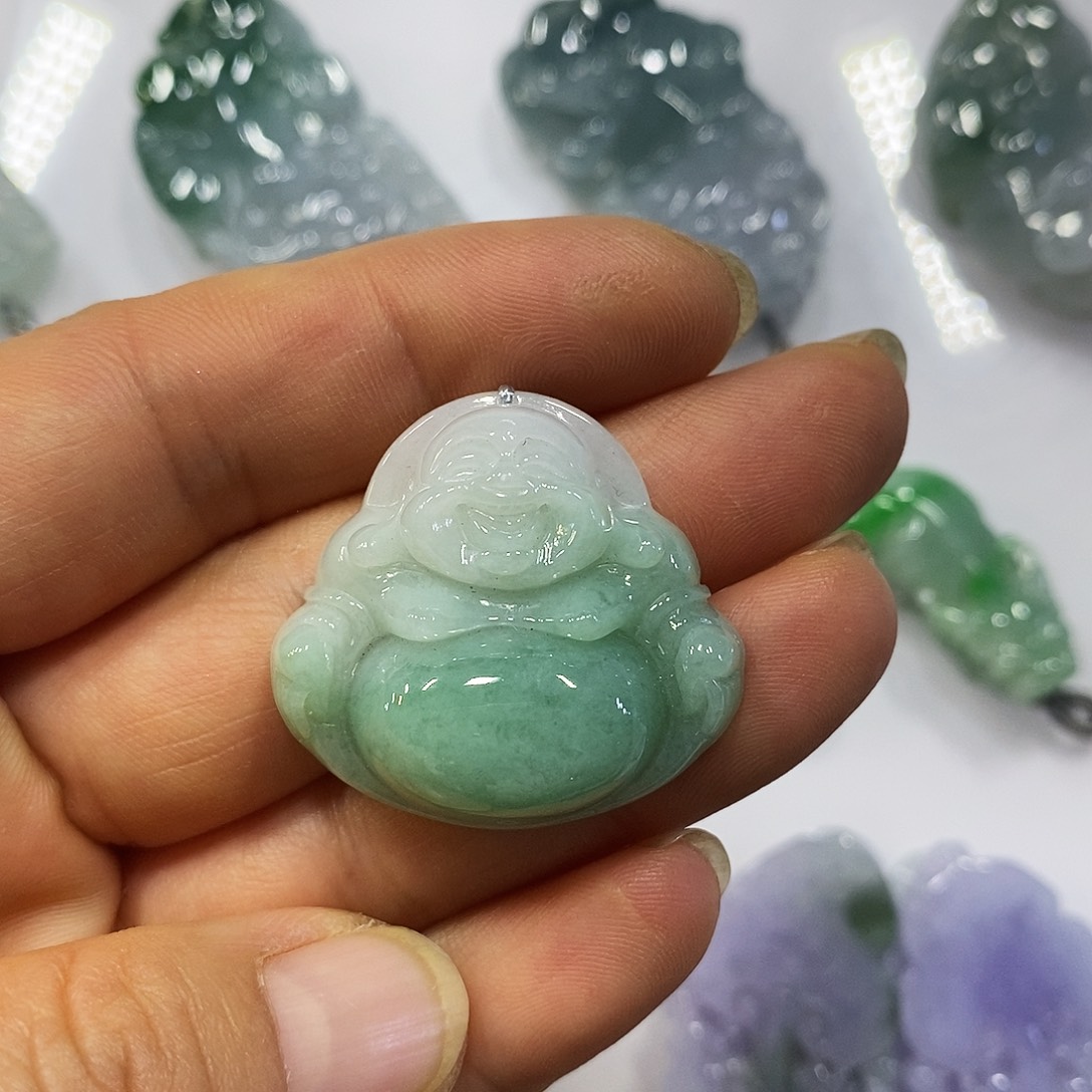 定制翡翠未镶嵌翡翠吊坠