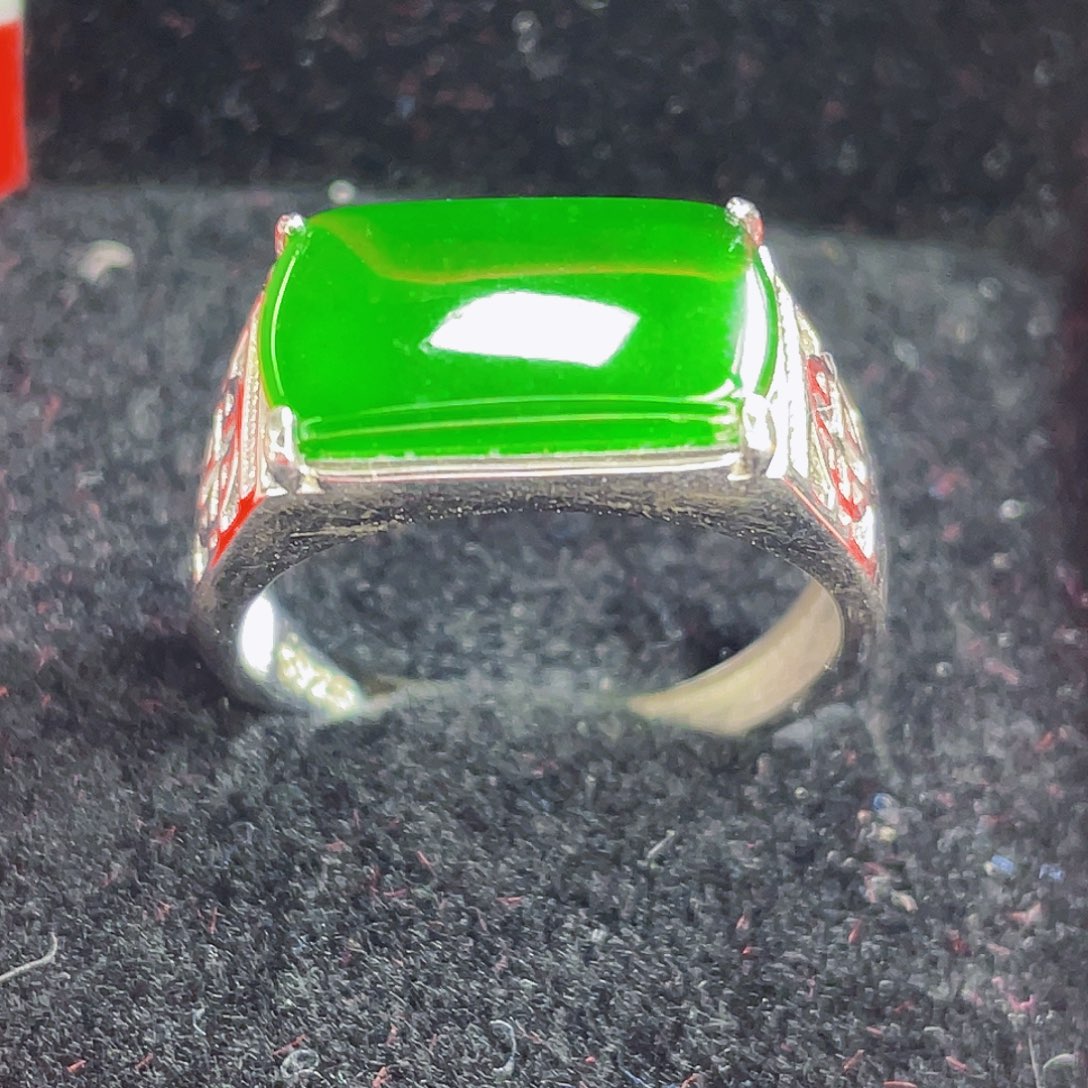 翡翠吊坠(不含链)银S925镶嵌