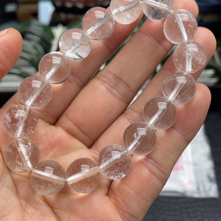 银S925镶嵌水晶手链喜马拉雅白水晶手链14