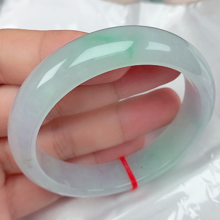 未镶嵌手镯翡翠58～59冰飘绿手镯