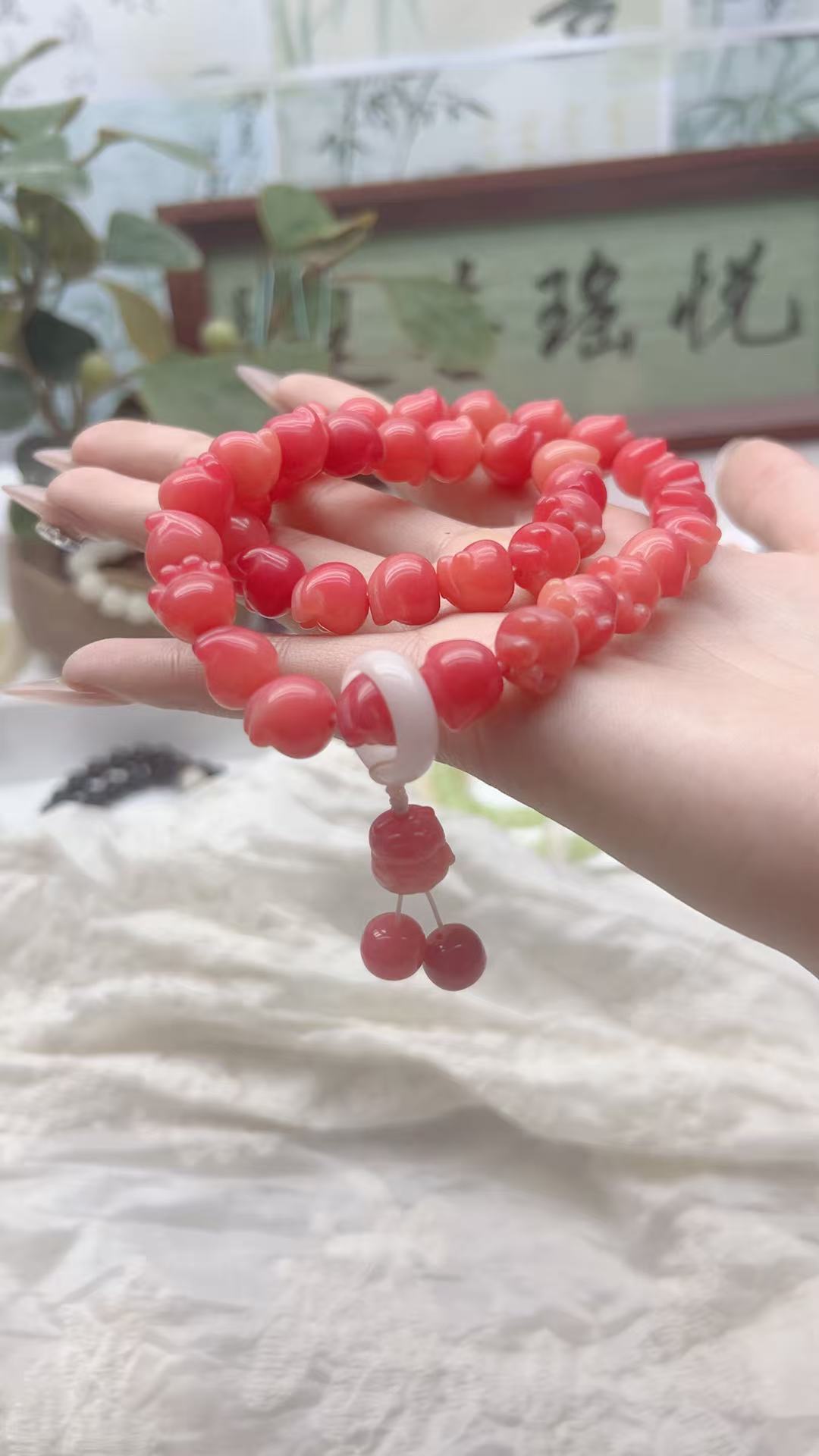 A24胖嘟嘟菩提猫爪双圈手串