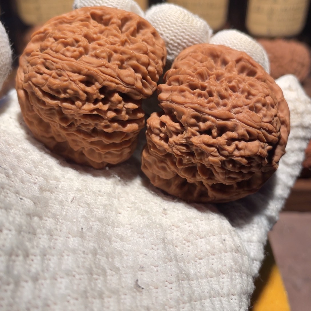 文玩核桃把件47拉丝球疆