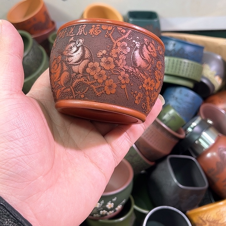 茶杯紫砂全手工紫砂主人杯