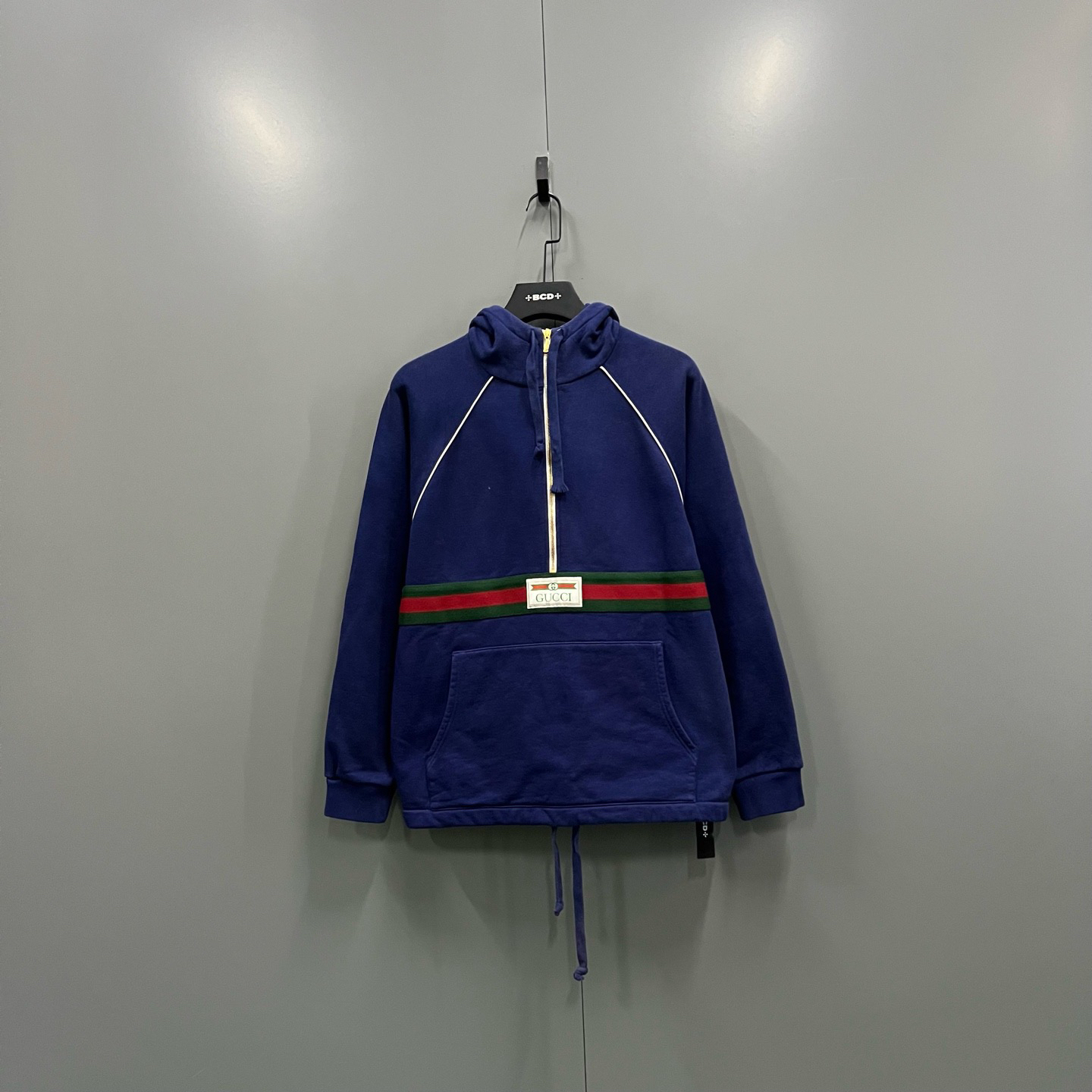 99新 LouisVuitton/路易威登 zz46 条纹半拉链帽衫 XS码/017294