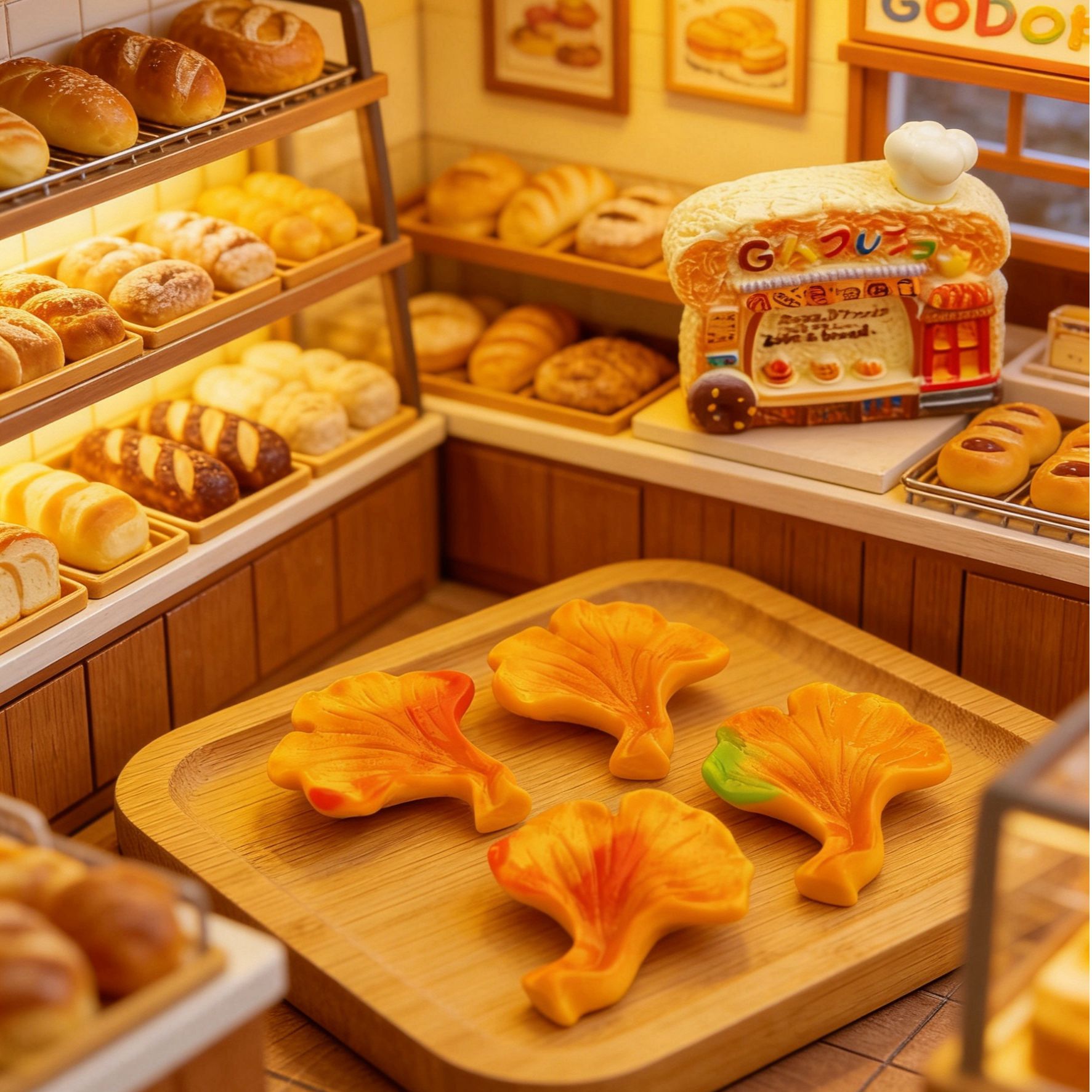 姜姜定制【银杏叶饼干】食玩diy树脂配件创意手机饰品手工卡通ins