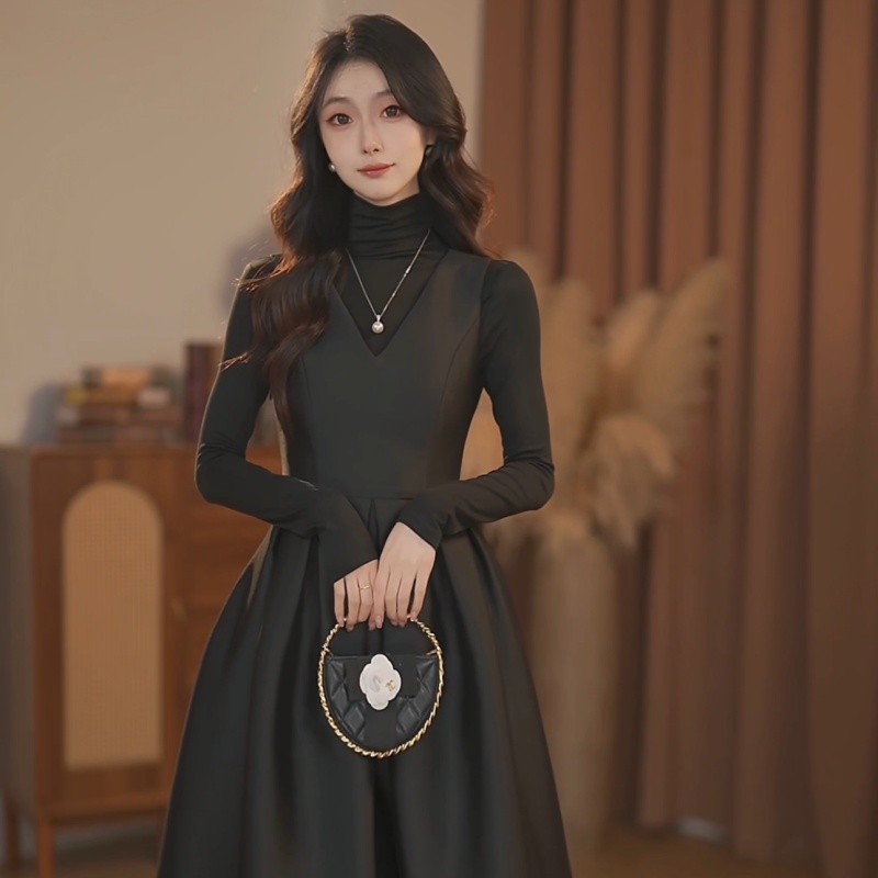 【大金】新款法式气质百搭修身显瘦短款打底上衣-HZ1145