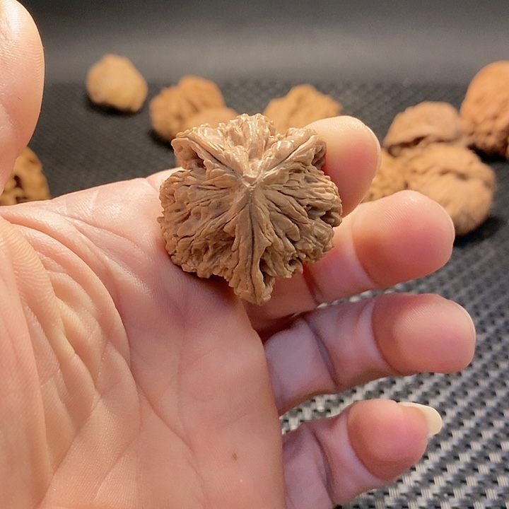 把件文玩核桃虎头三棱