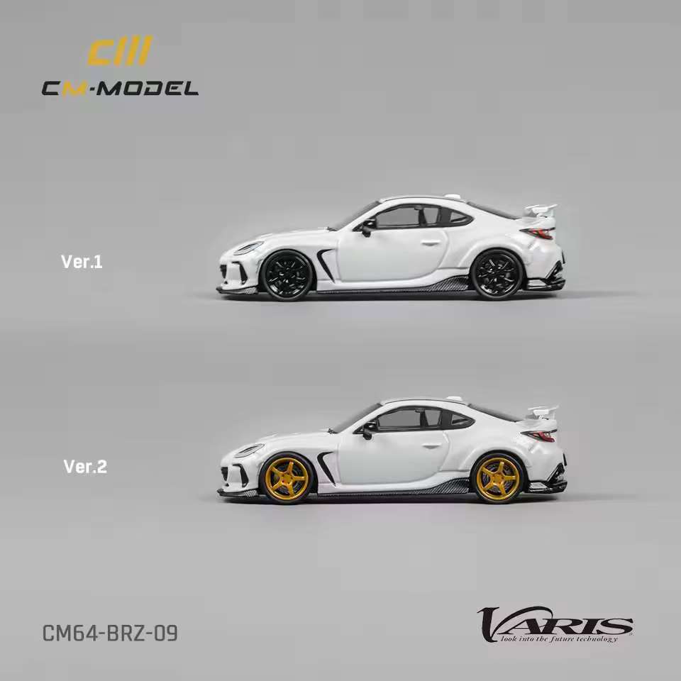 CMMODEL1/64斯巴鲁BRZVaris白色宽体改装汽车模型收藏合金cm车模
