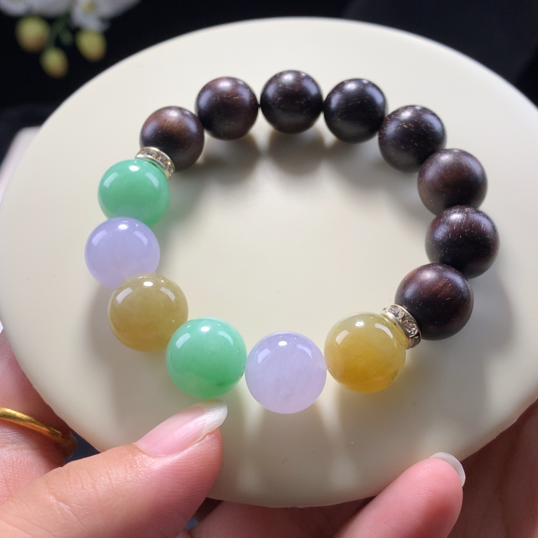 未镶嵌手串翡翠大卡性价福禄寿