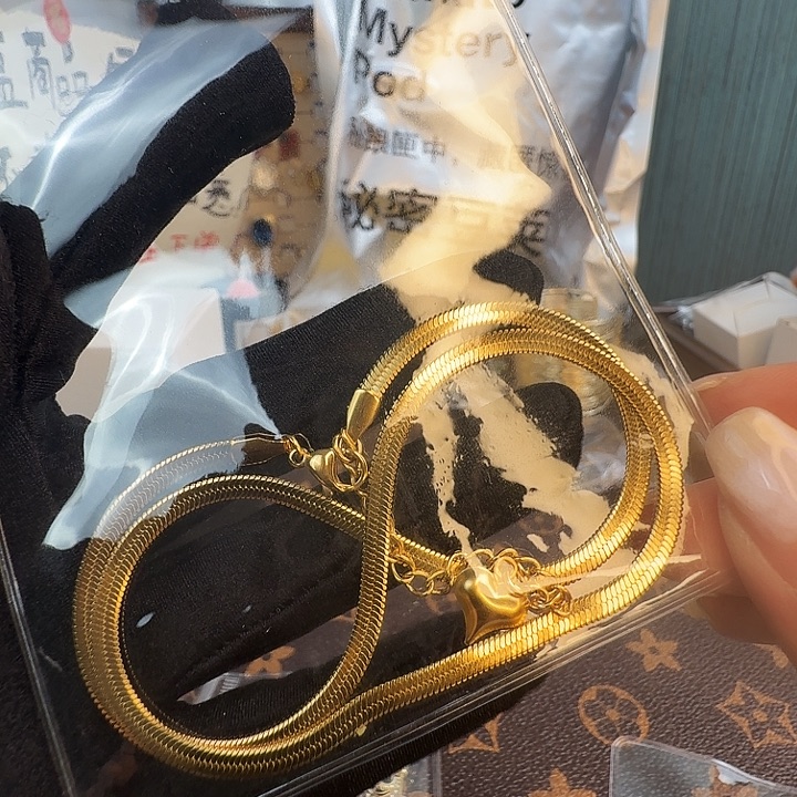 大理石纯铜蛇骨链小某书爆款