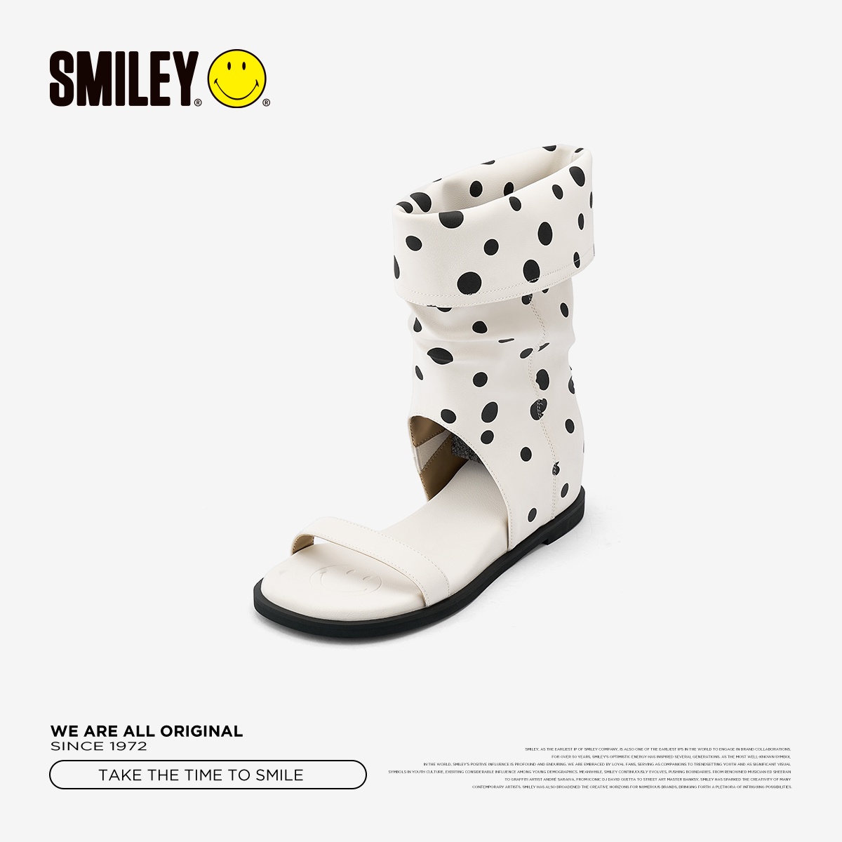 SMILEY笑脸夏季时尚凉鞋休闲厚底增高拖鞋透气款经典马凉拖单鞋