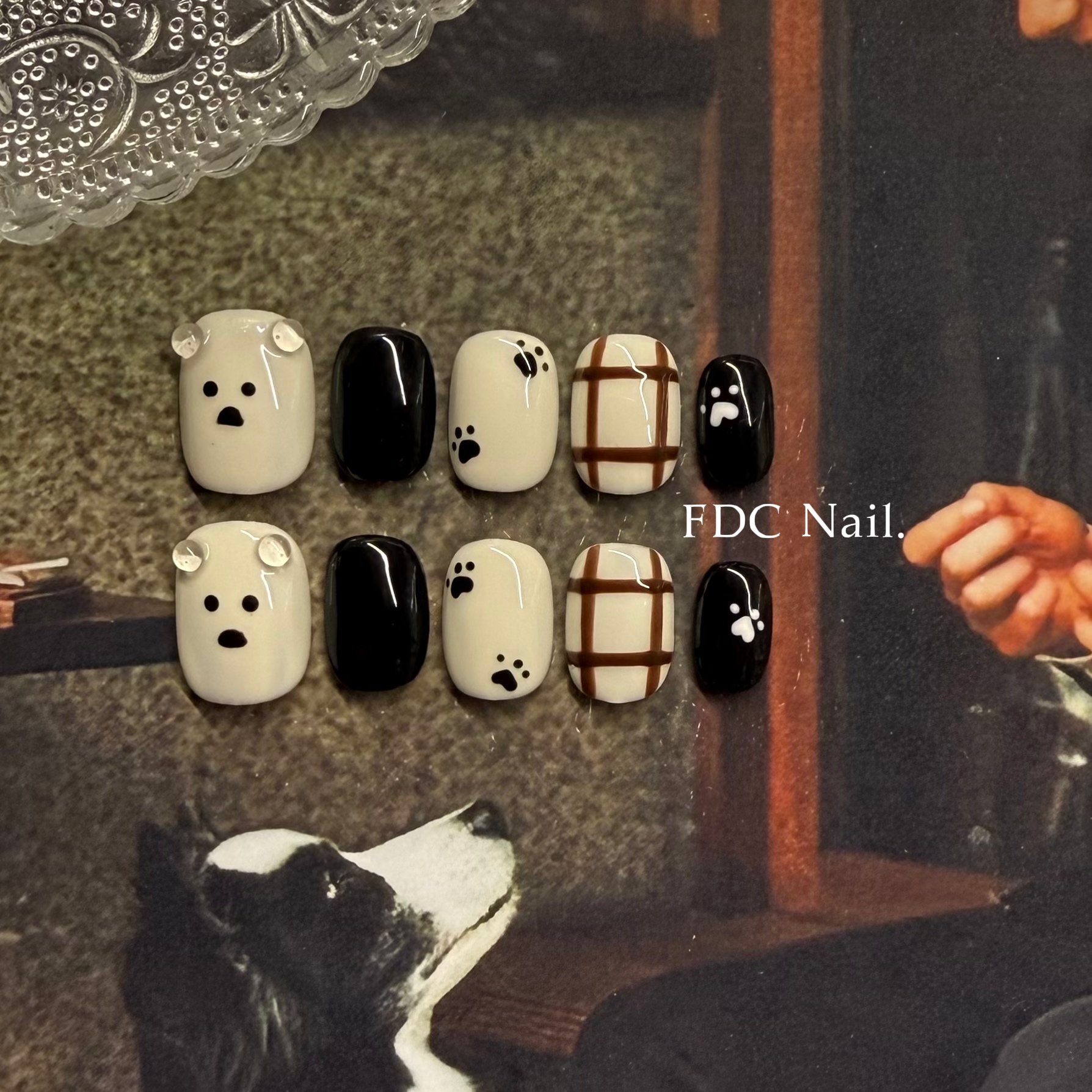 【椰椰家】•纯手工穿戴甲•简约小狗