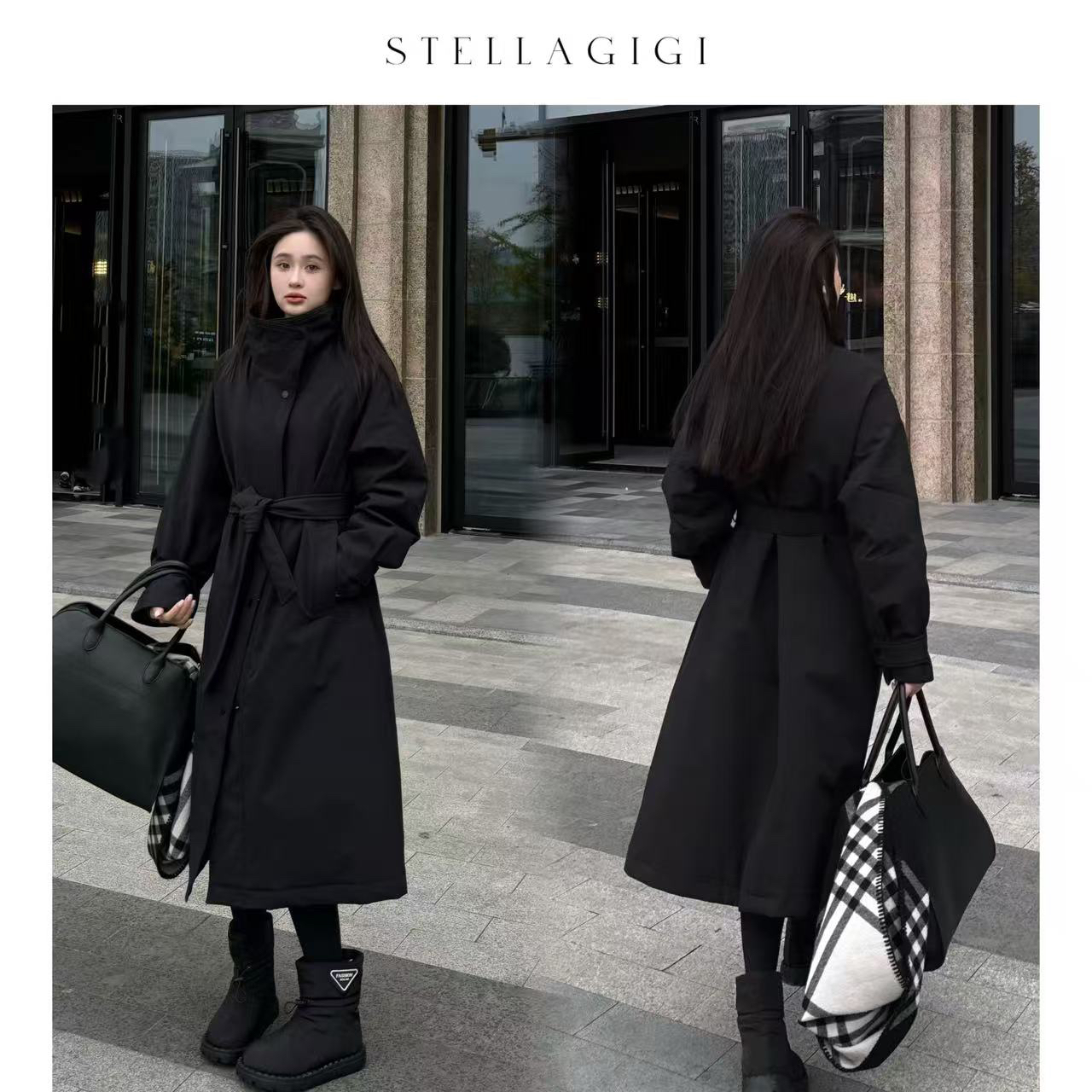 [爆] / 郭幂幂 AW 高货定制 极简腰带风衣羽绒服WT-20242338