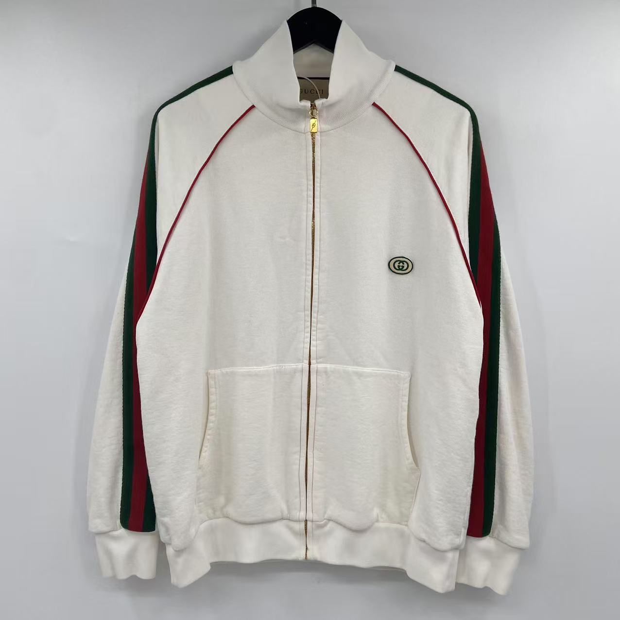 99新 GUCCI/古驰 红绿织带拉链夹克