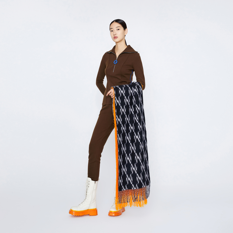 【达人专属】玛丝菲尔休闲裤咖啡色高腰羊毛束脚铅笔裤