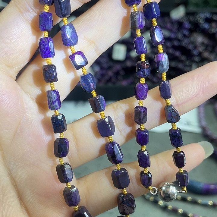 苏纪石（舒俱来）银S925镶嵌颈饰孤品夜莺