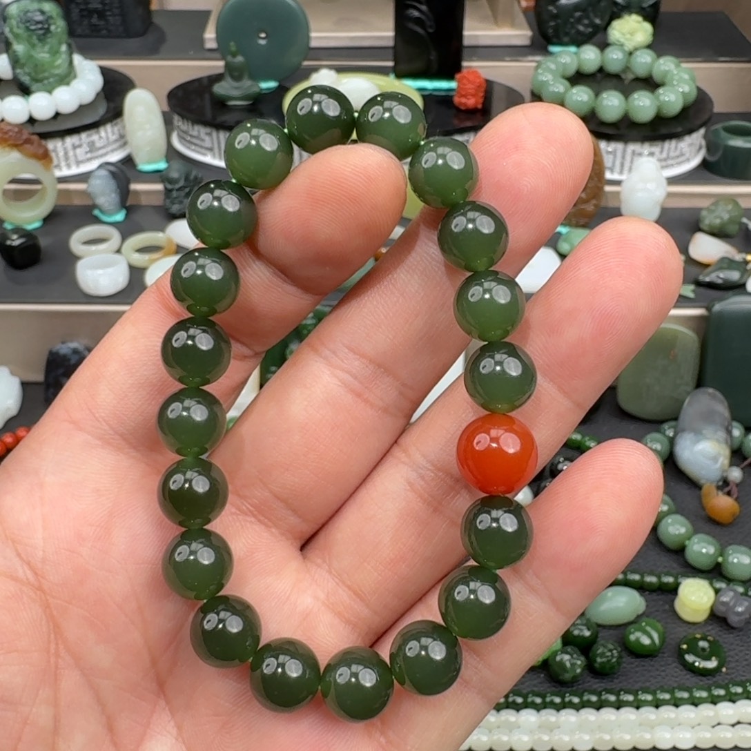 和田玉未镶嵌手链