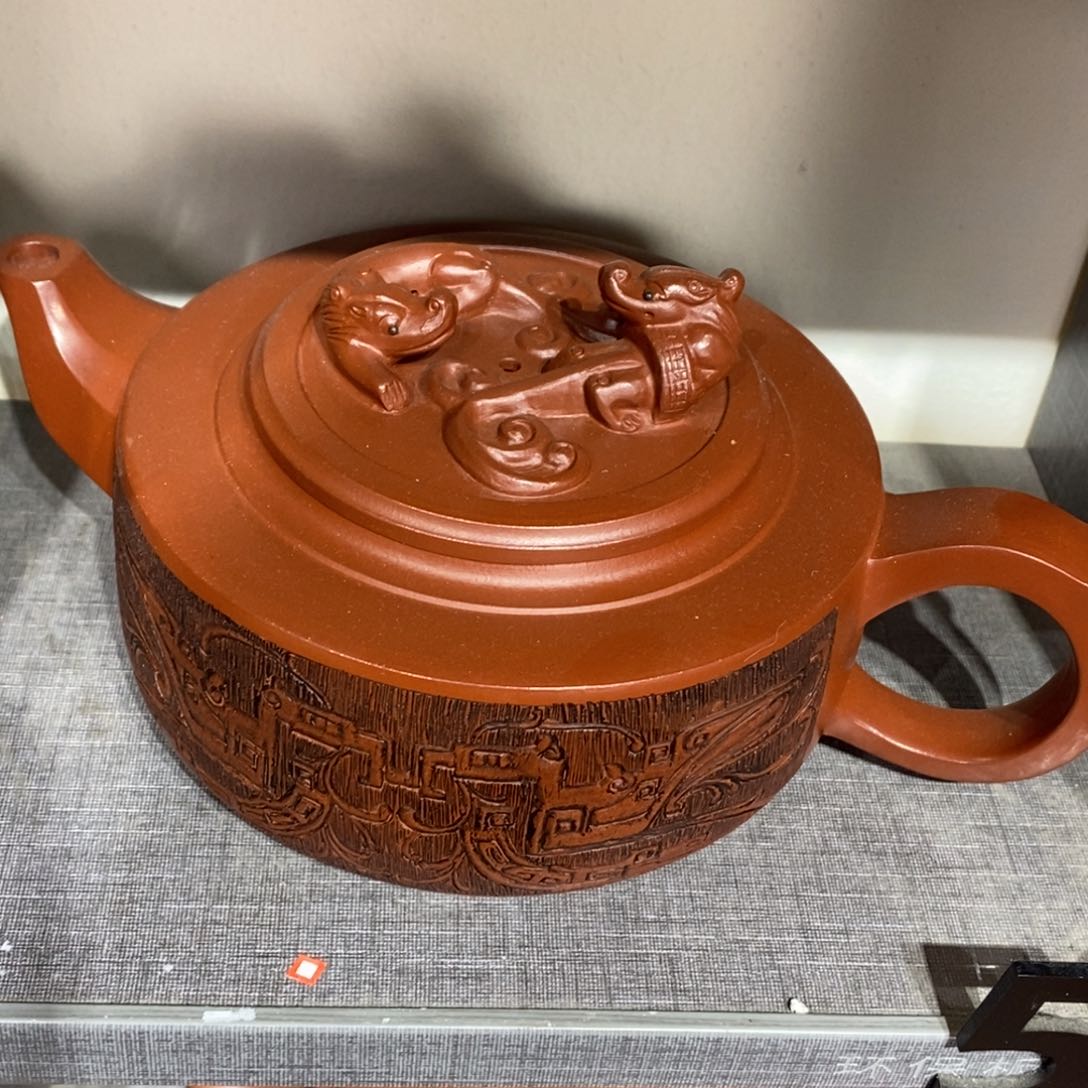 紫砂茶壶三****面孤品处理价236