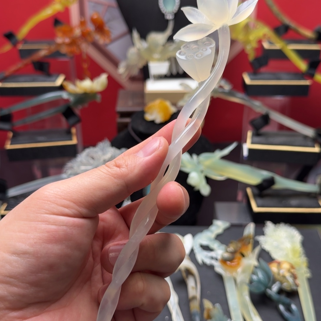 岫玉发饰未镶嵌明君玉簪贼拉好看