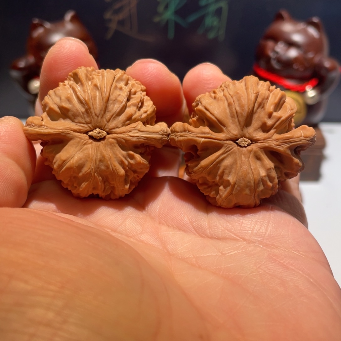 文玩核桃把件白狮子40全品