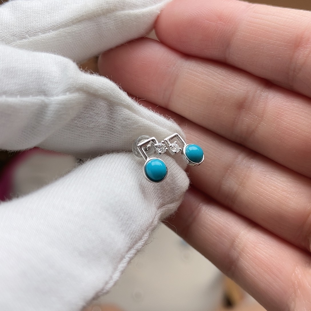 绿松石珠宝奇石银S925镶嵌