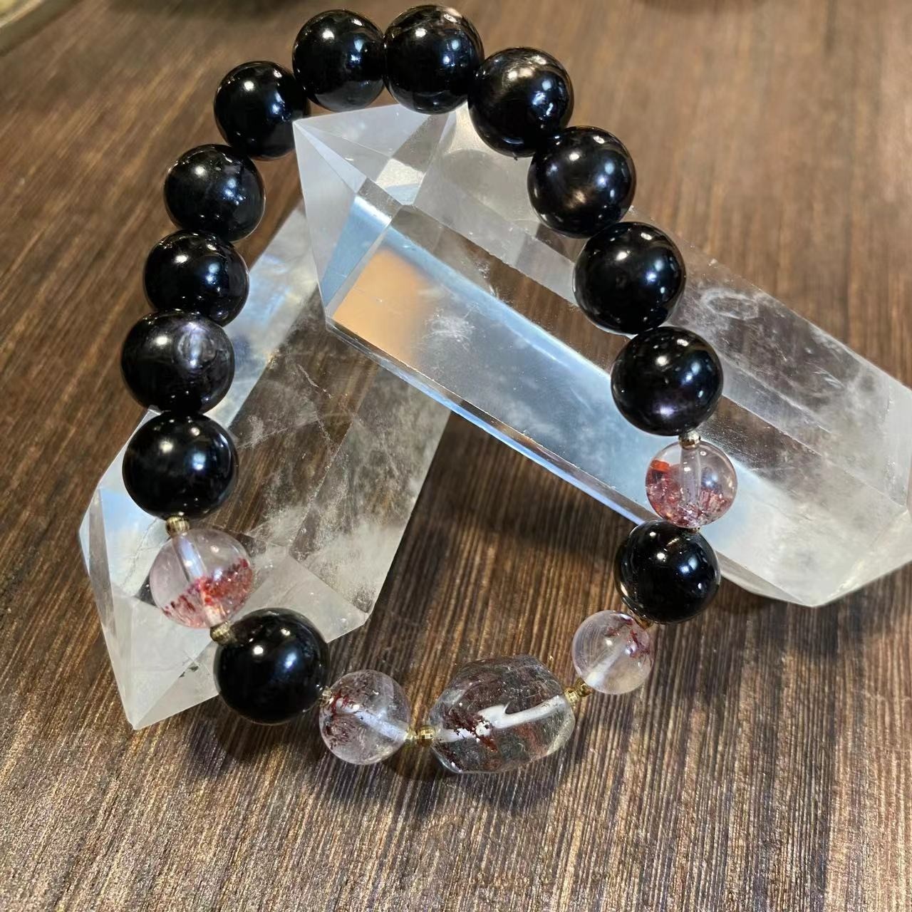 【坤姨专属】钞能力|天然水晶18K金草莓超七金运石手串S64WL0002