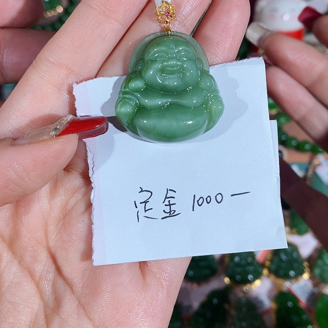 和田玉珠宝首饰18K金镶嵌