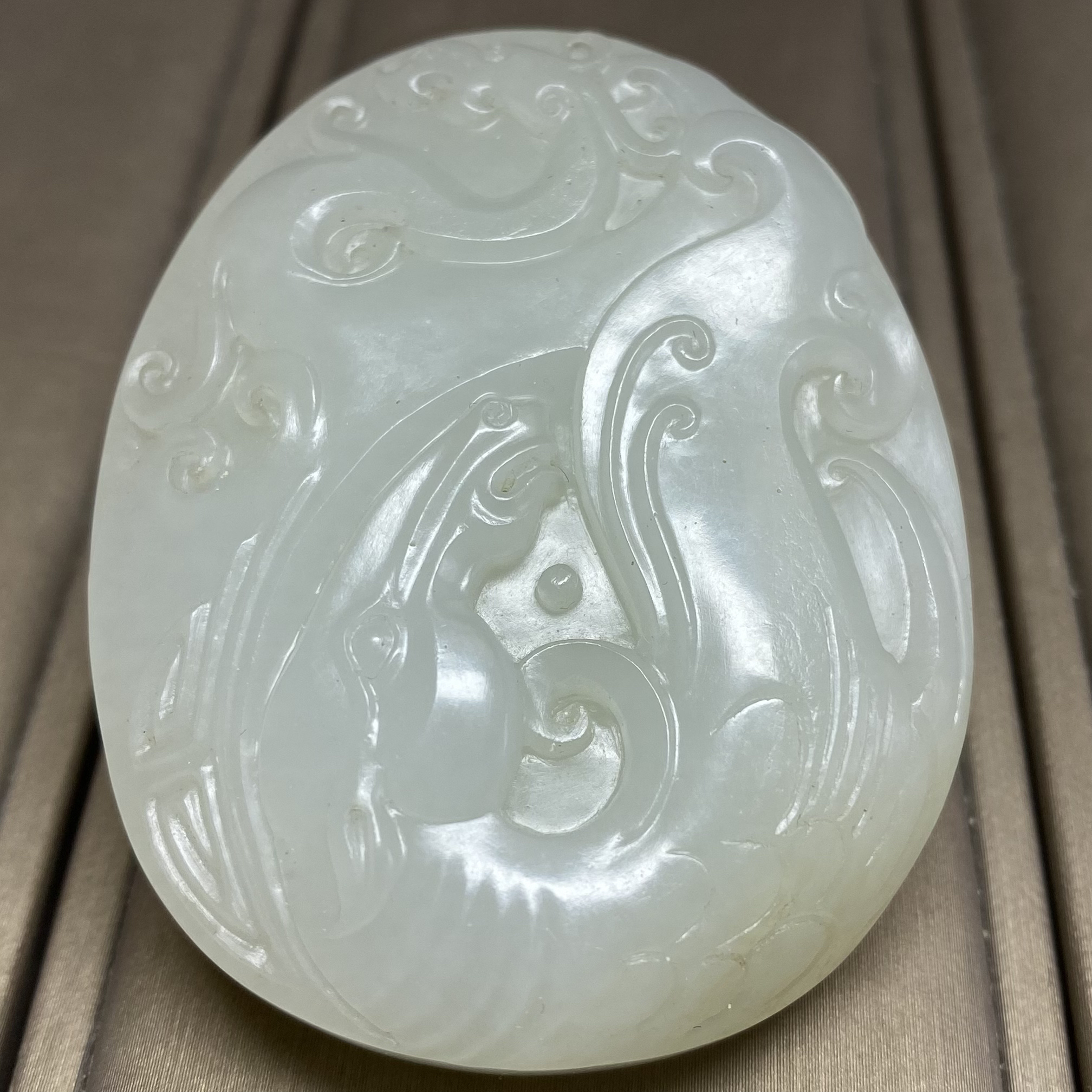 天然和田玉新疆和田籽料白玉龙马牌吊坠挂件一物一证精品油润籽