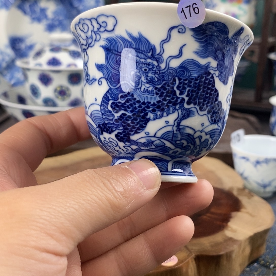 瓷片景德镇手绘青花茶器176