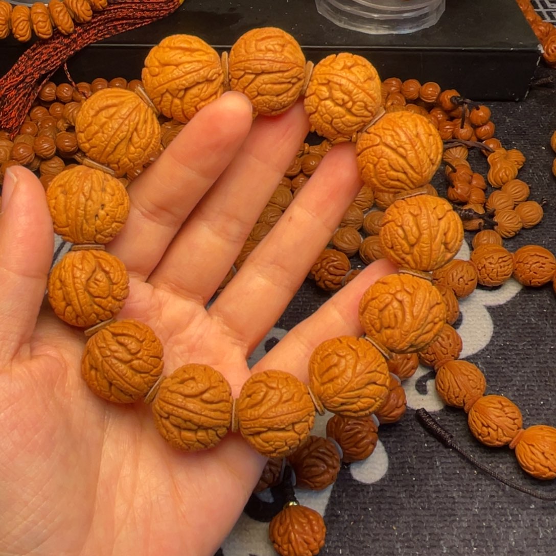 桃核手串龙纹桃核