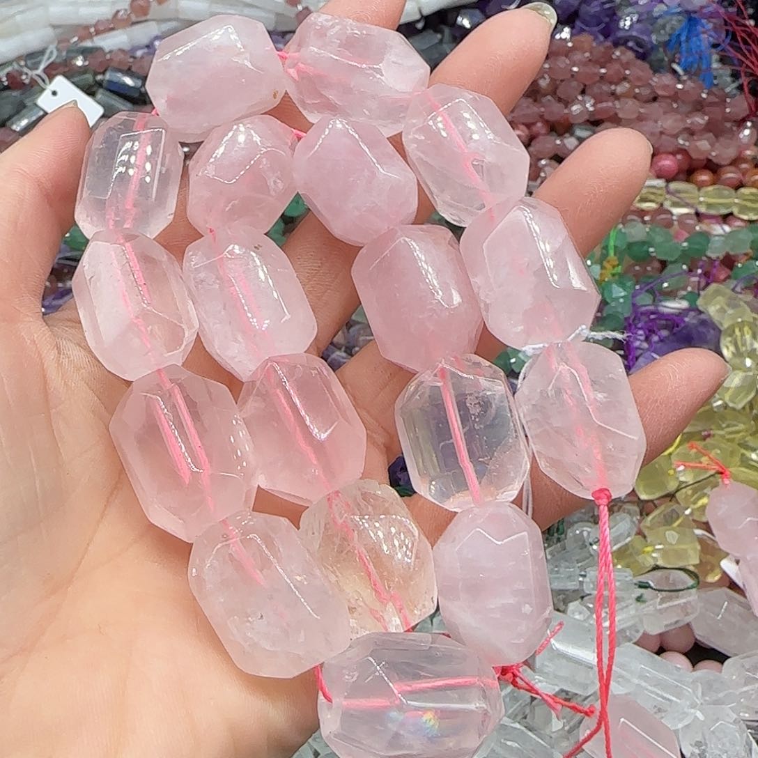 玛瑙/玉髓珠宝半成品合金马粉15-20mm一条