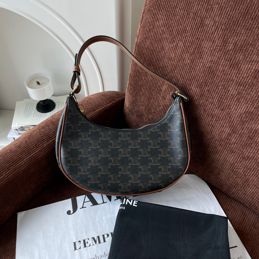 99新 Celine/思琳 老花凯旋门eva腋下包尘袋中检JM13-0043