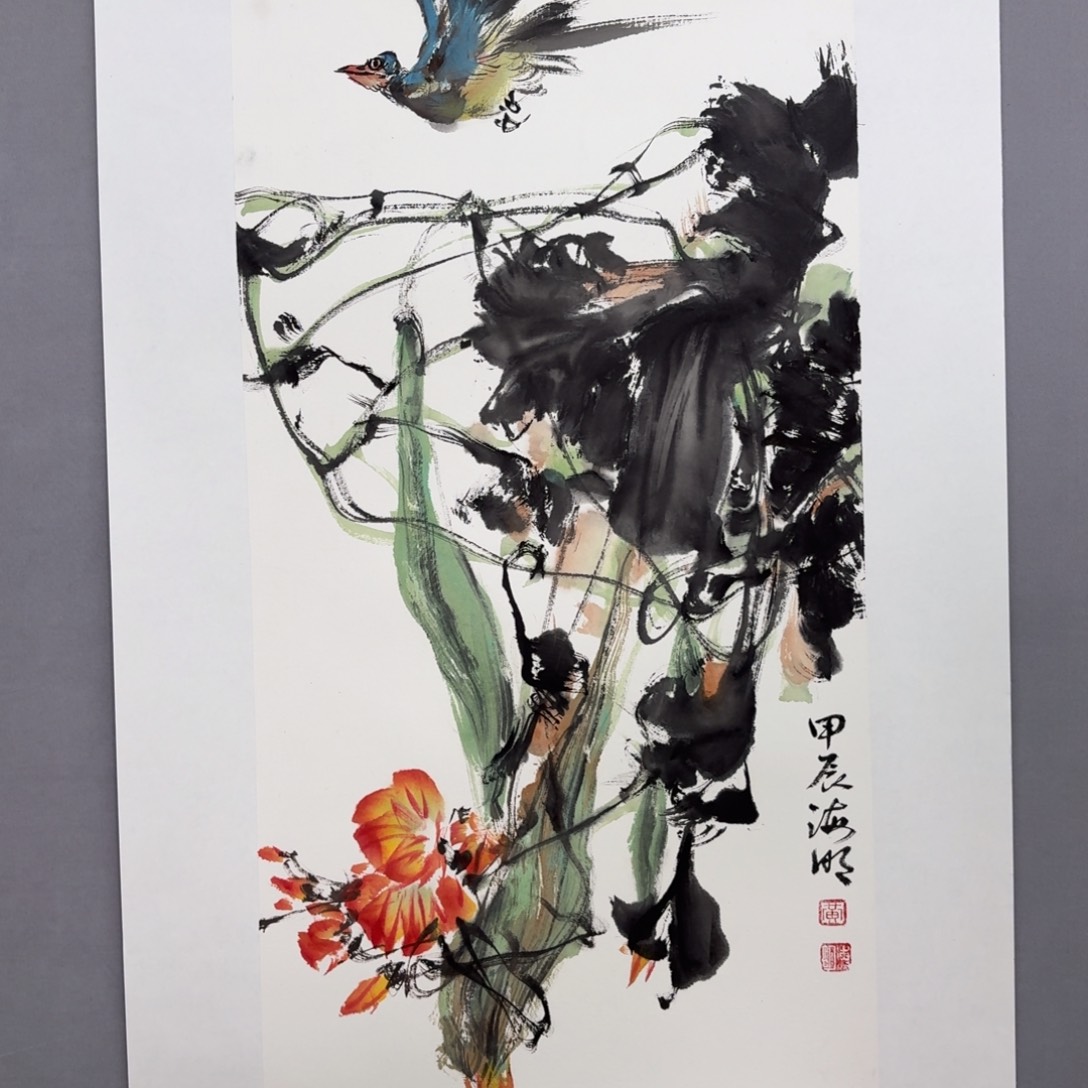 国画艺术家真人手绘